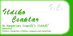 ildiko csaplar business card